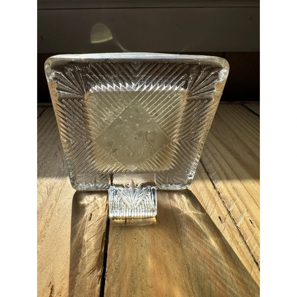 Vintage‎ Heavy Square Carved Glass Picture Frame